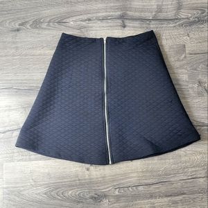 Miami Quilted Black Skater Mini Skirt sz S